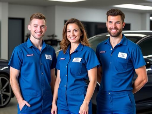 Professional car detailing team of certified specialists in Bath workshop
