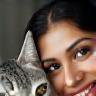 Priya and her cat Luna